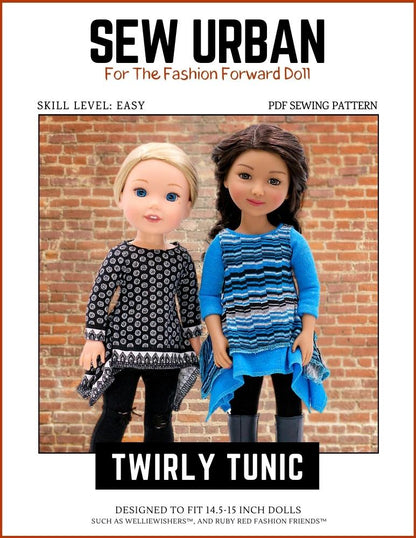 Twirly Tunic 14.5-15" Doll Clothes Pattern