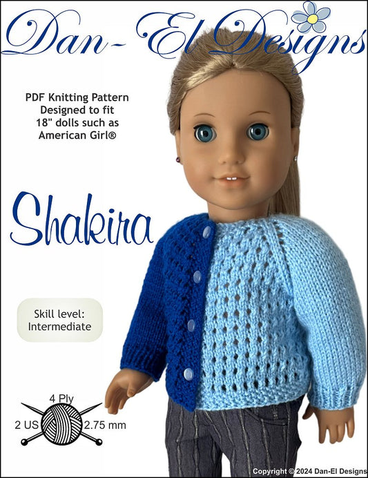 Shakira 18" Doll Clothes Knitting Pattern