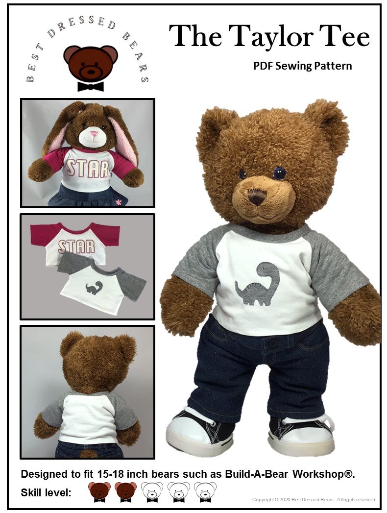 The Taylor Tee Pattern for Build-A-Bear Dolls