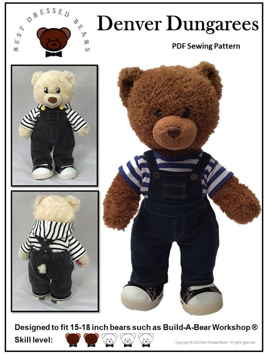 Denver Dungarees Pattern for Build-A-Bear Dolls