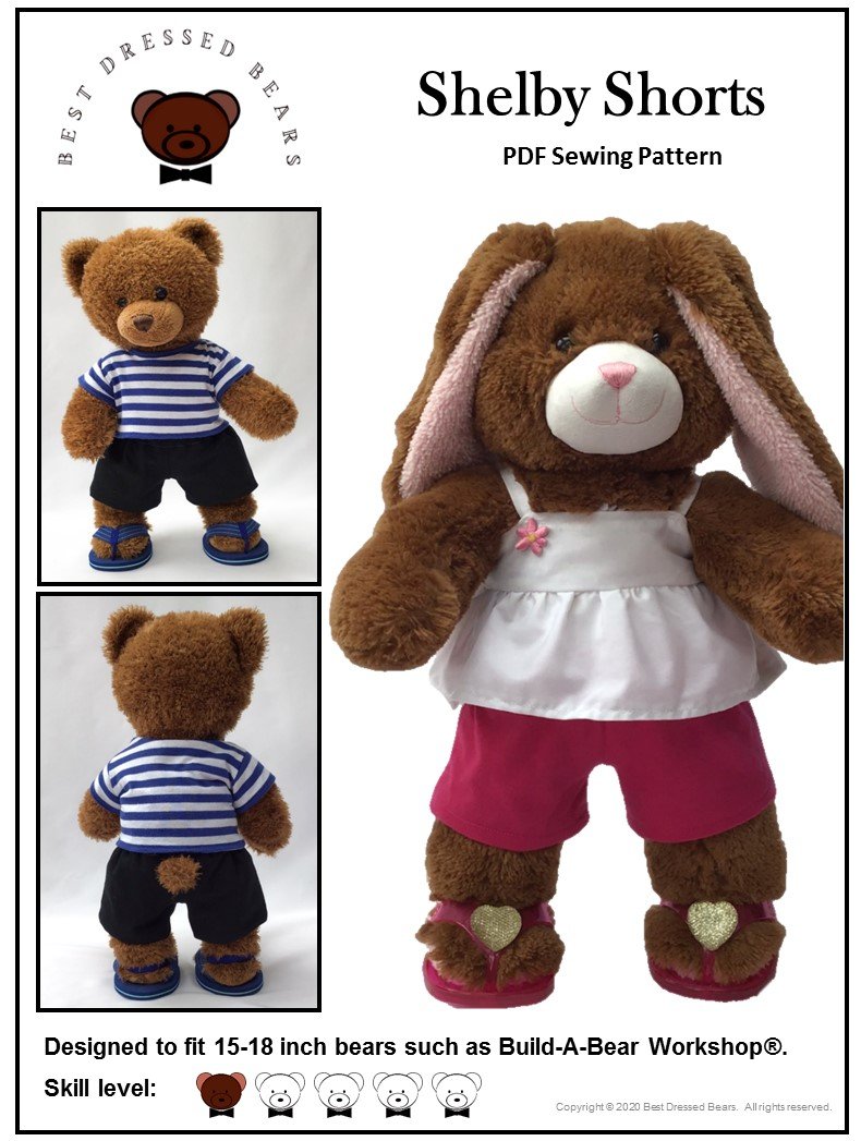 Shelby Shorts Pattern for Build-A-Bear Dolls