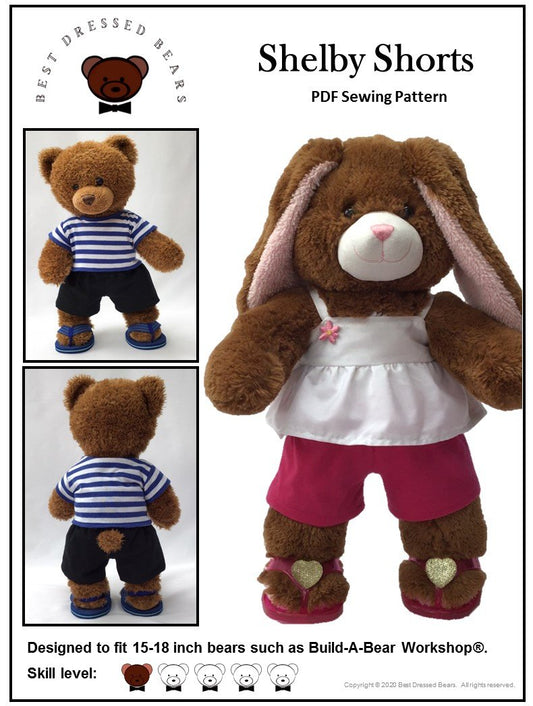 Shelby Shorts Pattern for Build-A-Bear Dolls