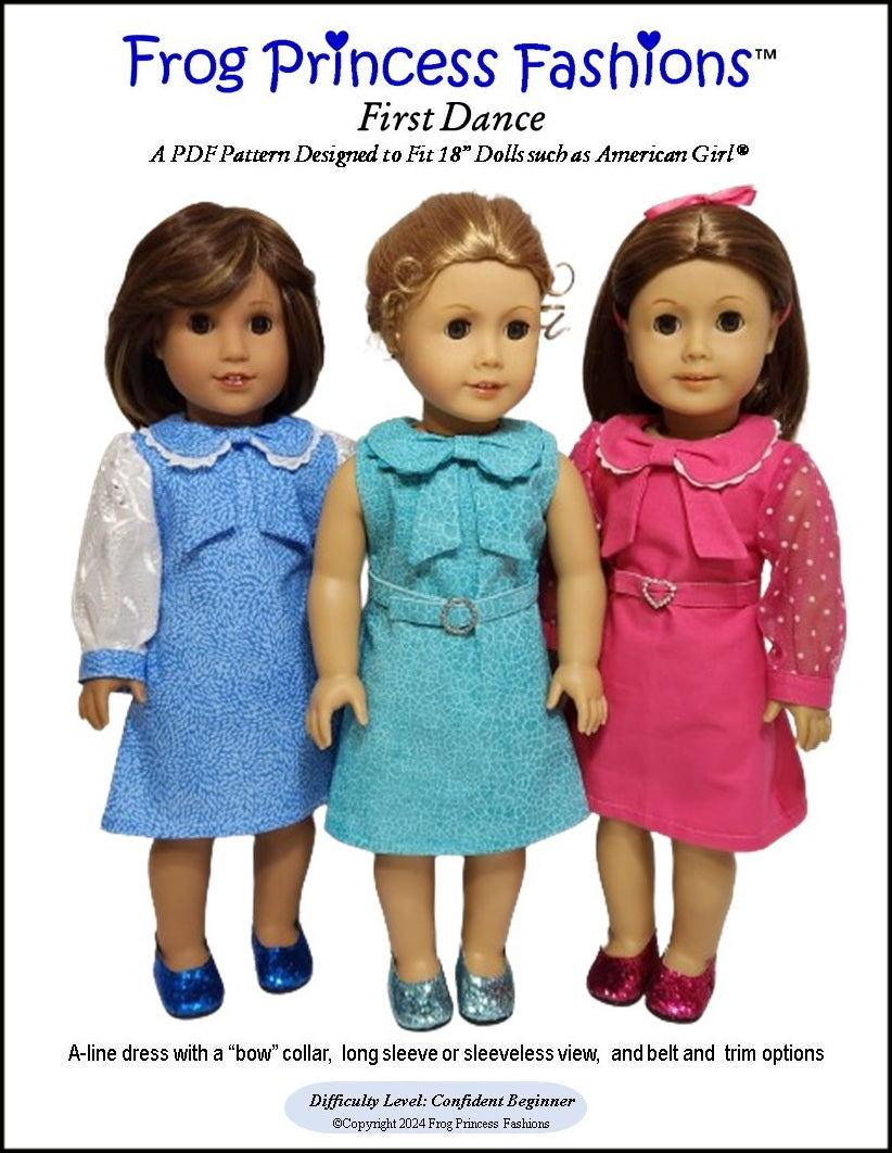 First Dance 18" Doll Clothes Pattern
