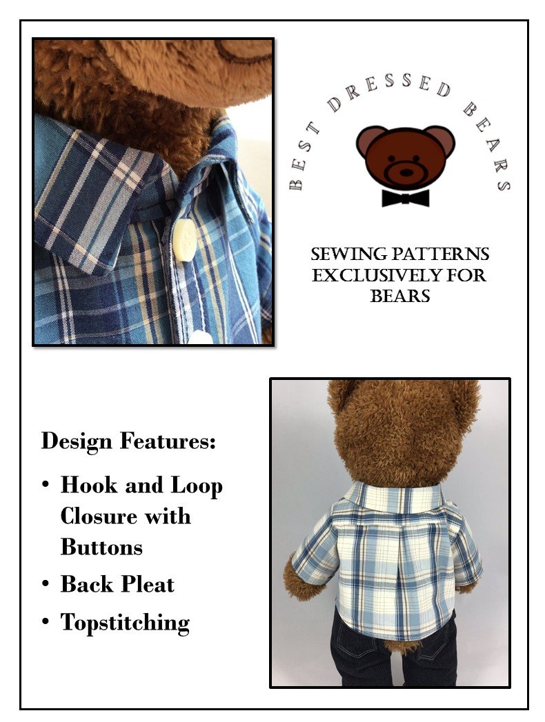 Denbigh Shirt Pattern for Build-A-Bear Dolls