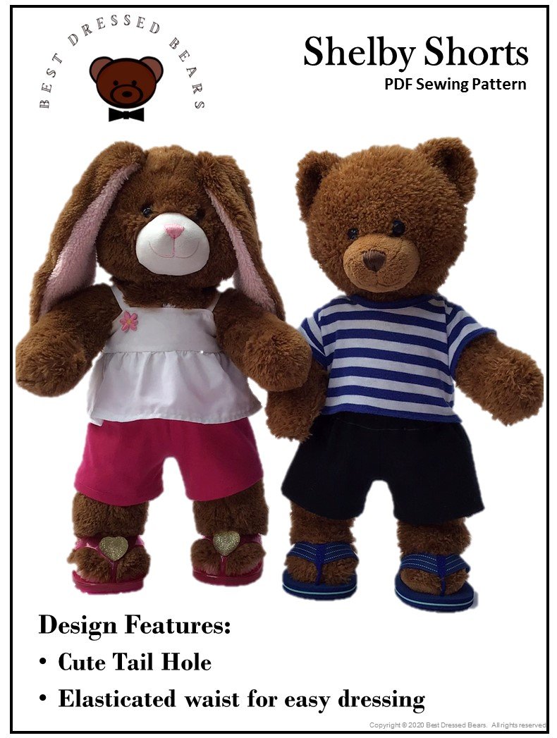 Shelby Shorts Pattern for Build-A-Bear Dolls