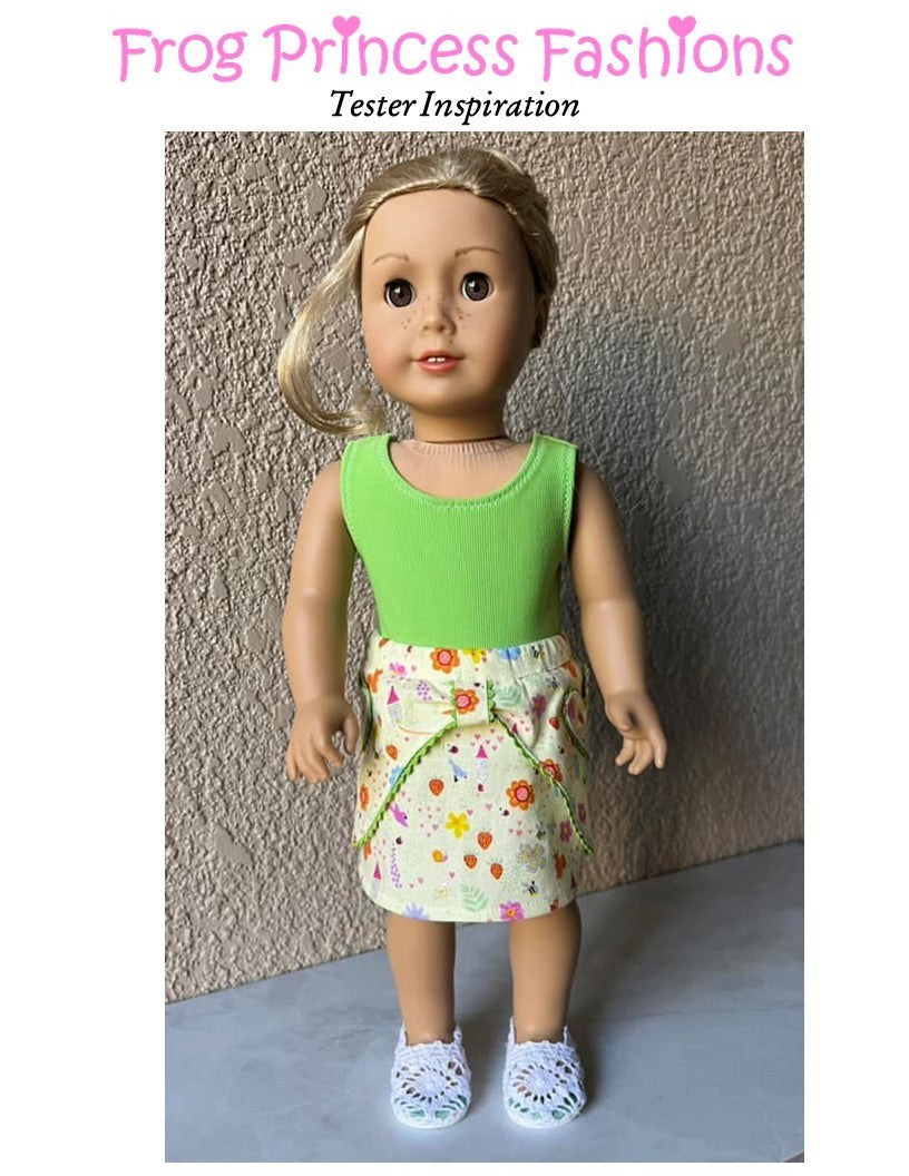 Sweetheart Skirt 18" Doll Clothes Pattern