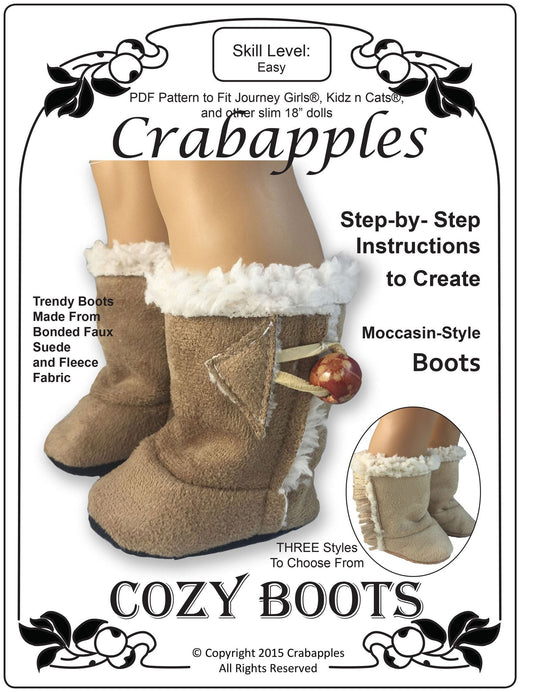 Cozy Boots Pattern for Journey Girls and Kidz N Cats Dolls