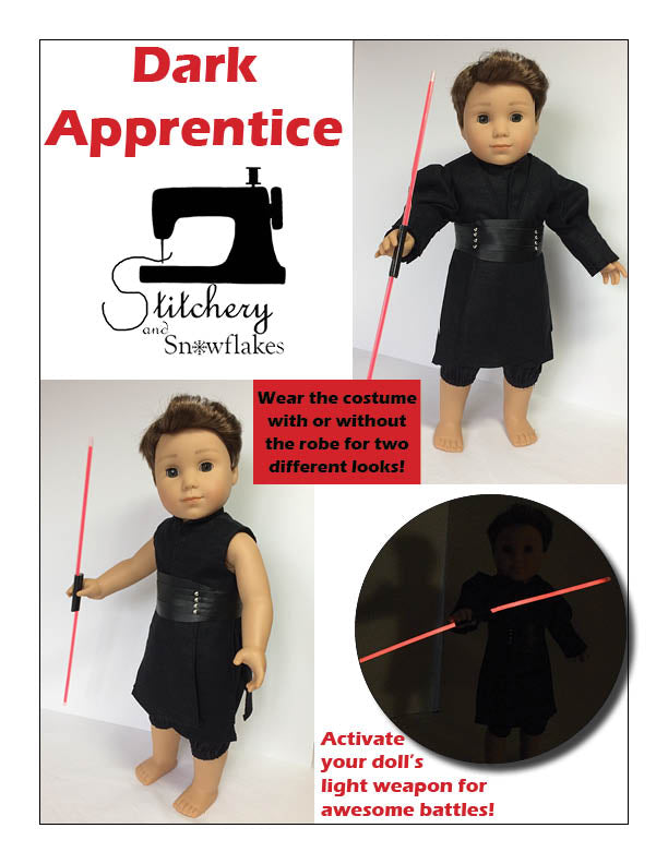 Dark Apprentice 18" Doll Clothes Pattern
