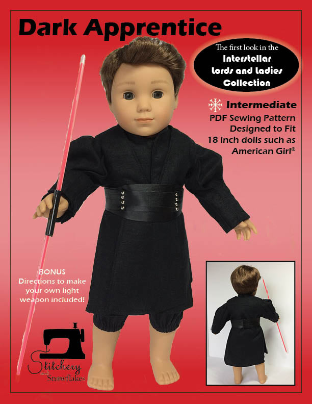 Dark Apprentice 18" Doll Clothes Pattern