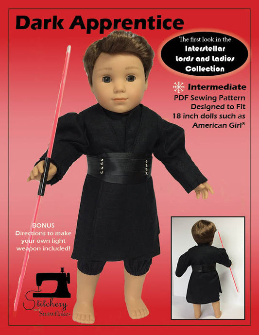 Dark Apprentice 18" Doll Clothes Pattern