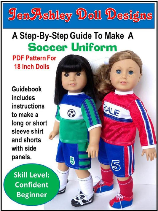 Soccer Uniform 18" Doll Clothes Pattern