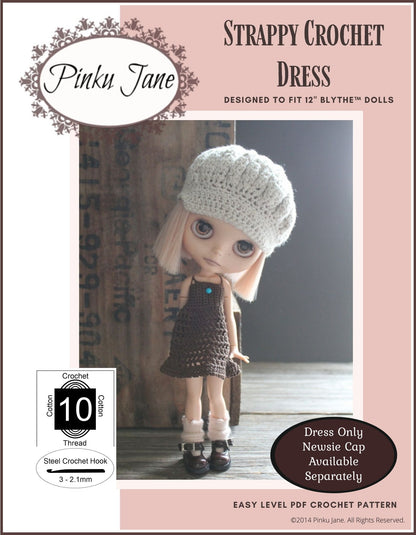 Strappy Crochet Dress Pattern For 12" Blythe Dolls