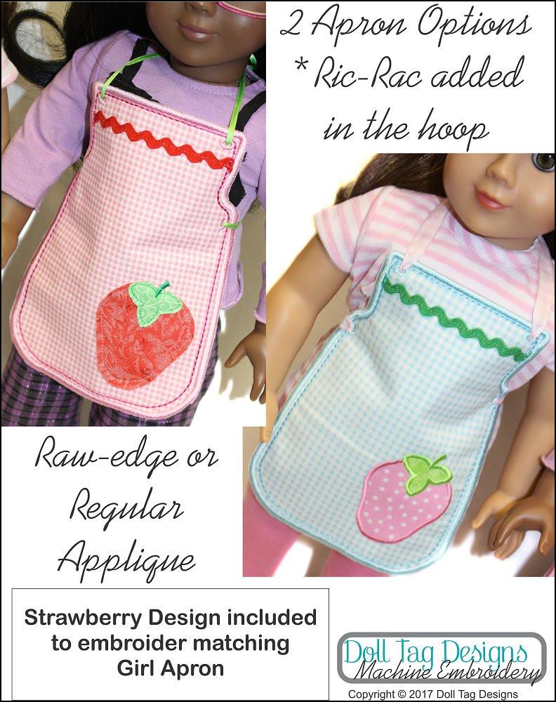 Strawberry Apron Machine Embroidery Designs