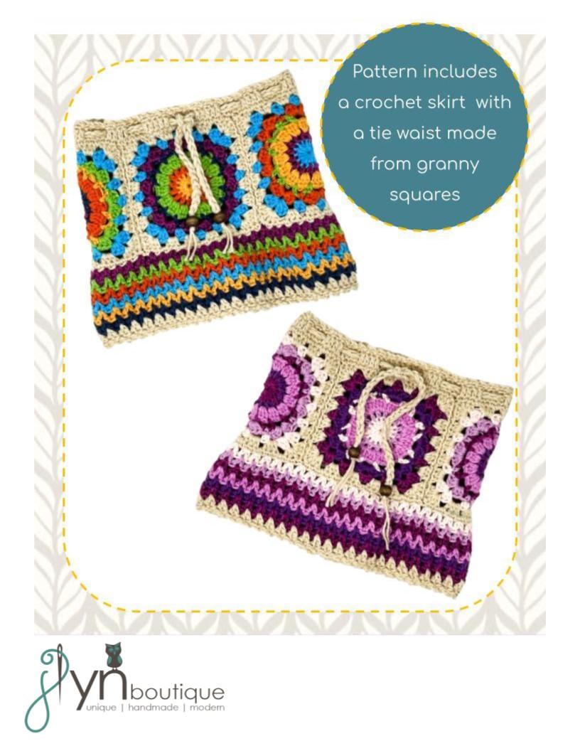 Sunburst Skirt 18" Doll Clothes Crochet Pattern
