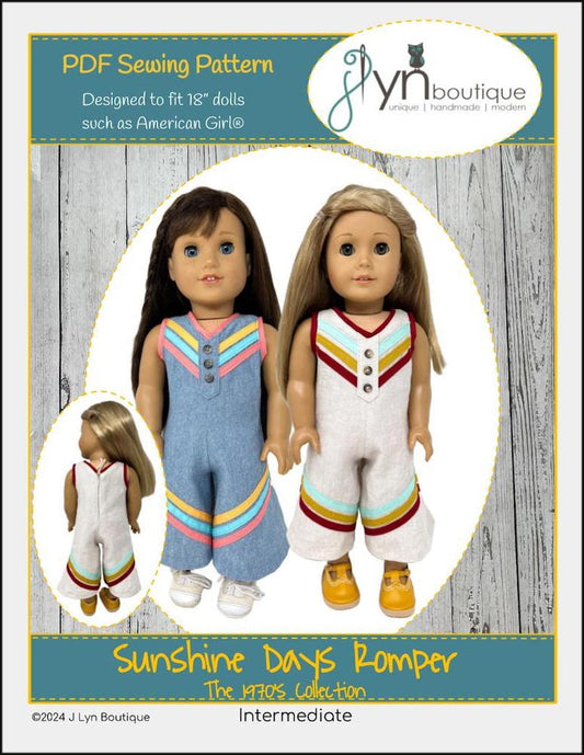 Sunshine Days Romper 18" Doll Clothes Pattern