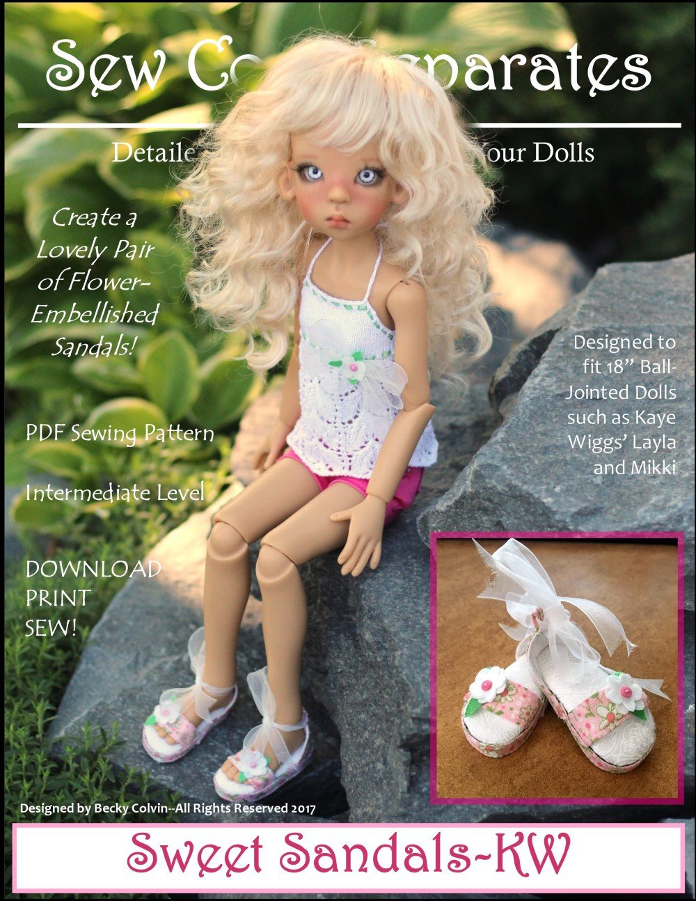 Sweet Sandals Pattern for MSD Ball Jointed Dolls