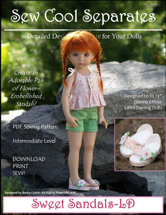 Sweet Sandals Pattern for Little Darling Dolls