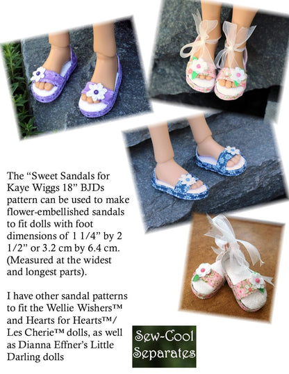 Sweet Sandals Pattern for MSD Ball Jointed Dolls