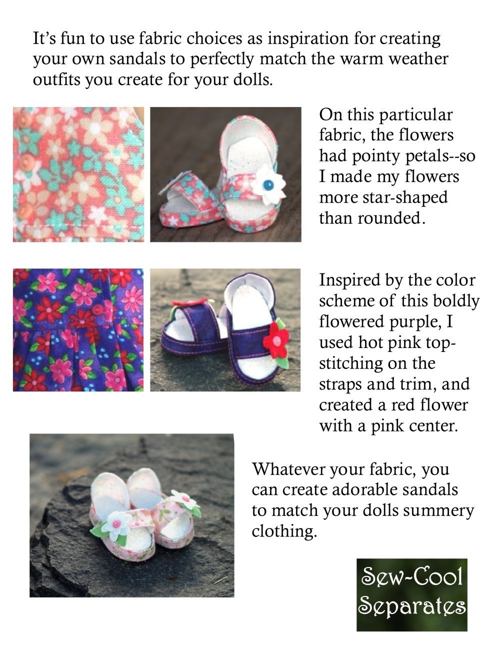 Sweet Sandals Pattern for MSD Ball Jointed Dolls