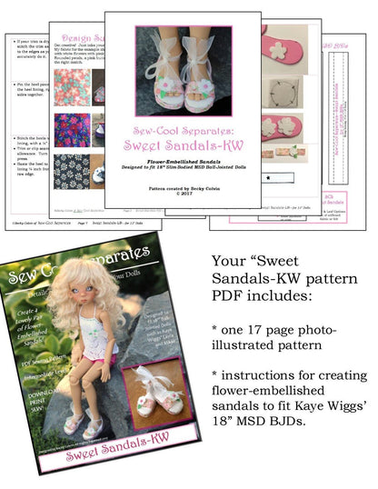 Sweet Sandals Pattern for MSD Ball Jointed Dolls