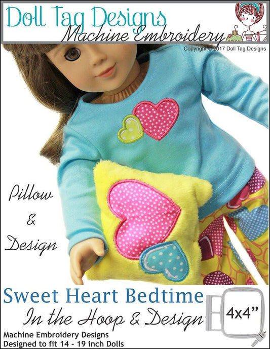 Sweet Heart Bedtime  Machine Embroidery Designs