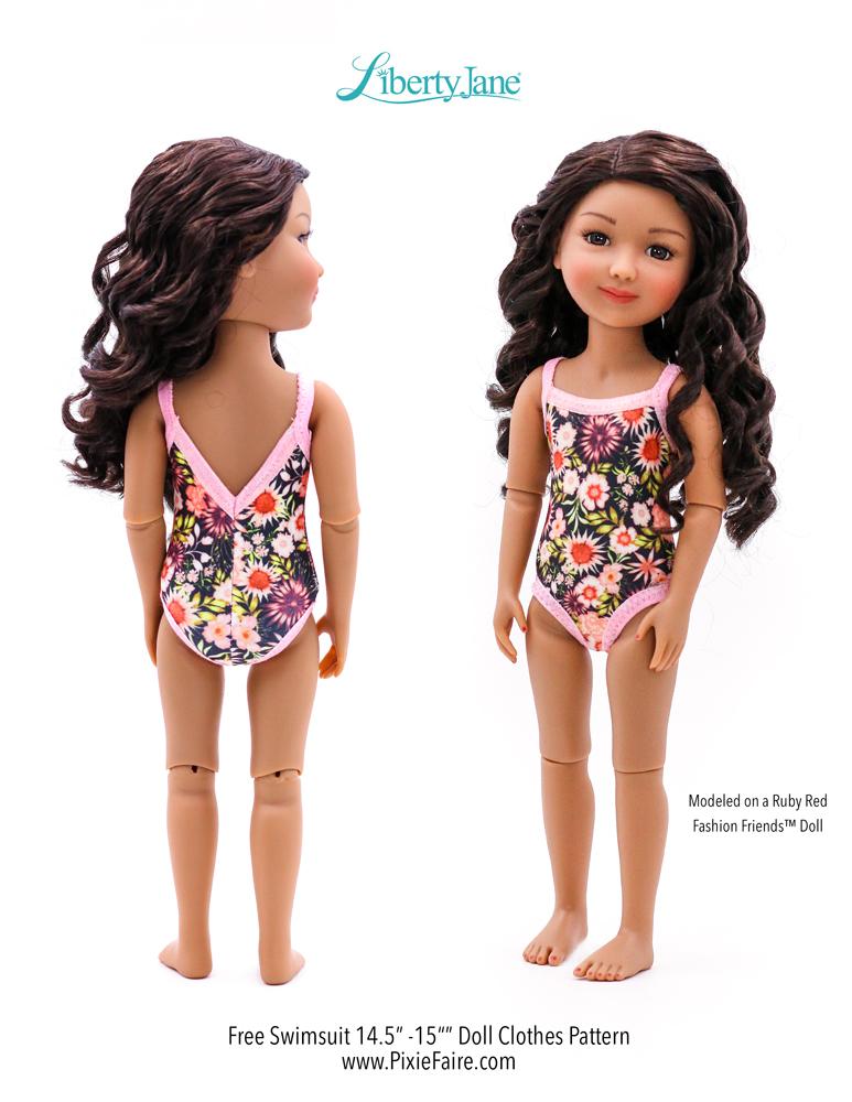 FREE Swimsuit 14.5"-15" Doll Clothes Pattern