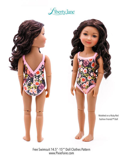 FREE Swimsuit 14.5"-15" Doll Clothes Pattern