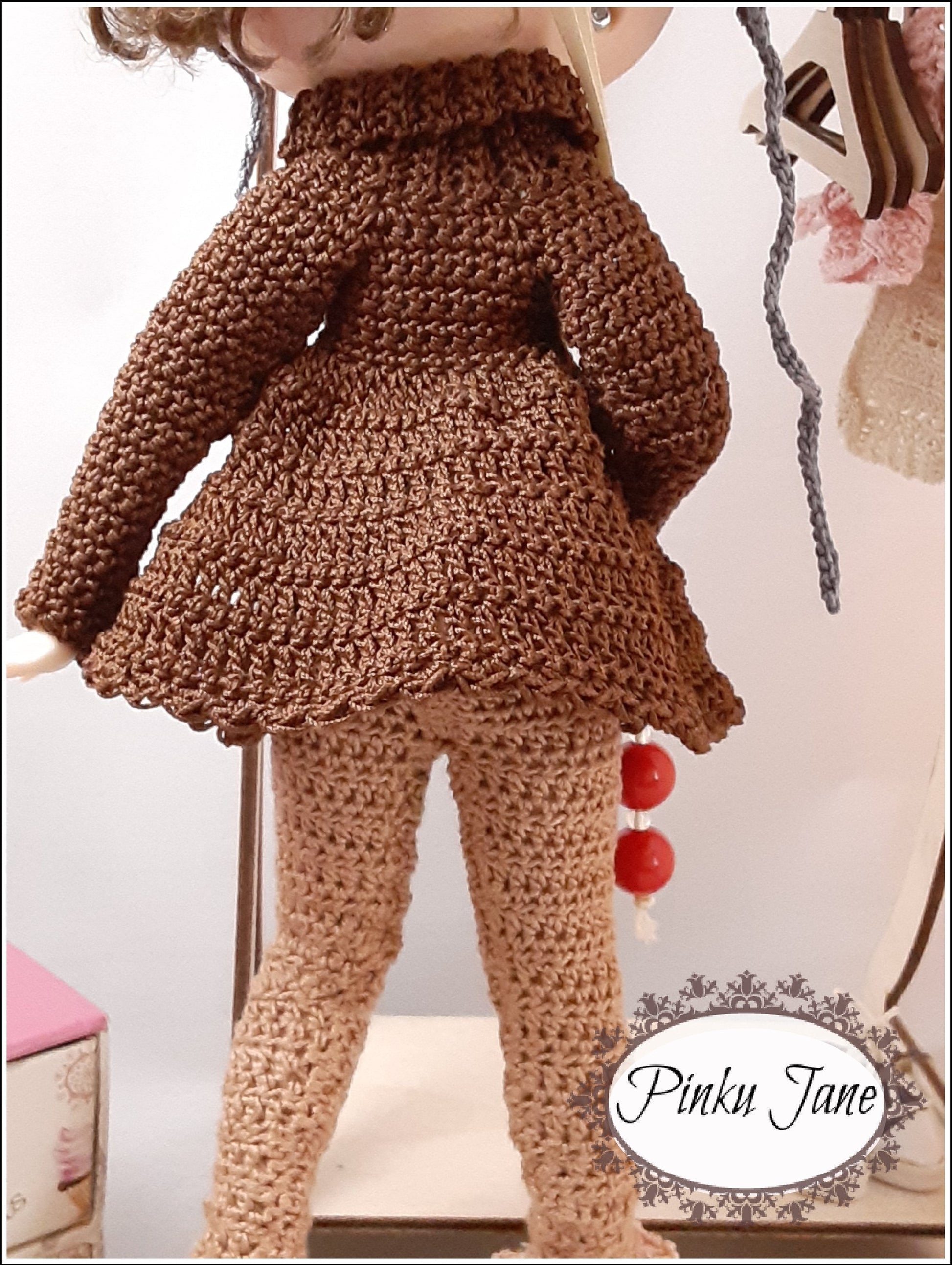 Swing Coat & Winter Helmet Crochet Pattern For 12" Blythe Dolls
