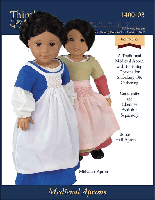 Medieval Aprons 18" Doll Clothes Pattern