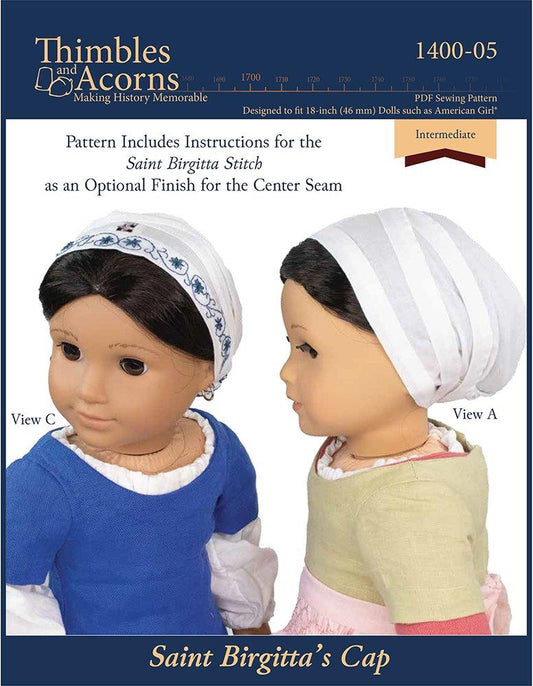 Saint Birgitta's Cap Doll Clothes Pattern For 18" Dolls