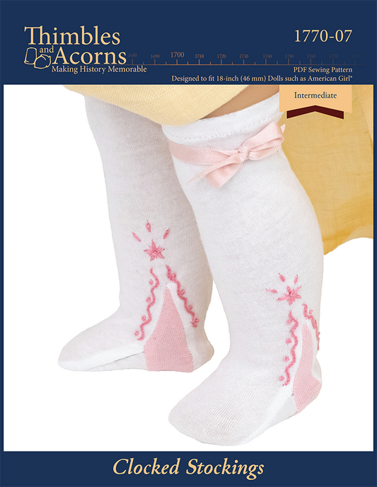 Clocked Stockings Doll Clothes Pattern For 18" Dolls