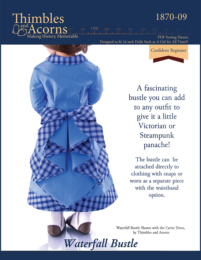 Waterfall Bustle Pattern for 16" A Girl For All Time Dolls