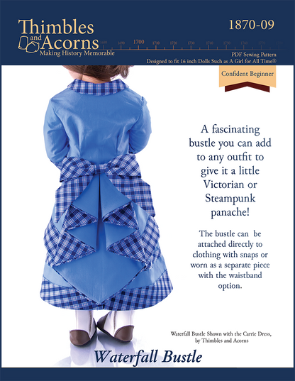 Waterfall Bustle Pattern for 16" A Girl For All Time Dolls
