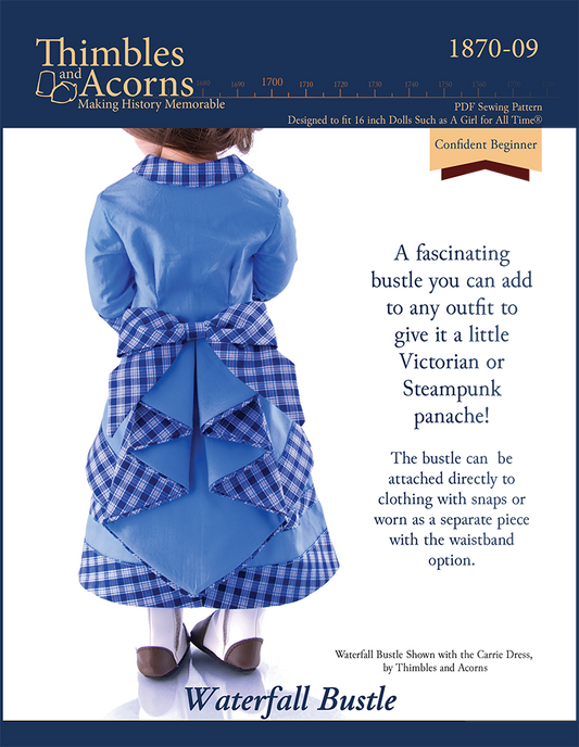 Waterfall Bustle Pattern for 16" A Girl For All Time Dolls