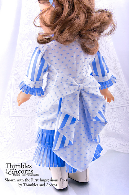 Waterfall Bustle 18" Doll Clothes Pattern