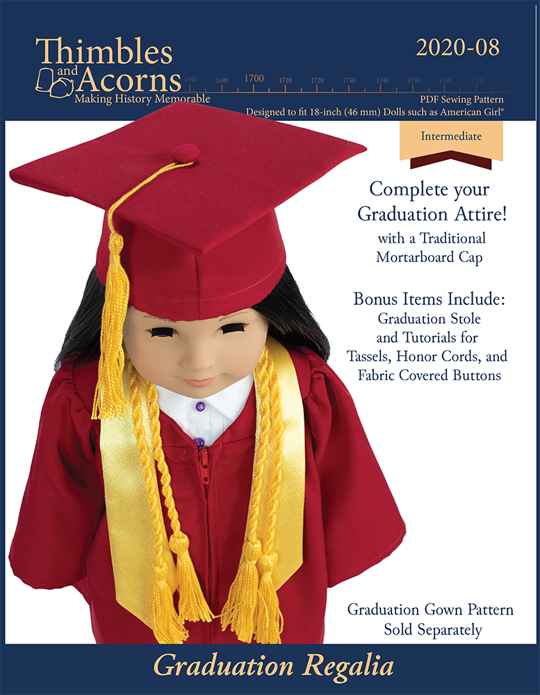 Graduation Regalia 18" Doll Clothes Pattern