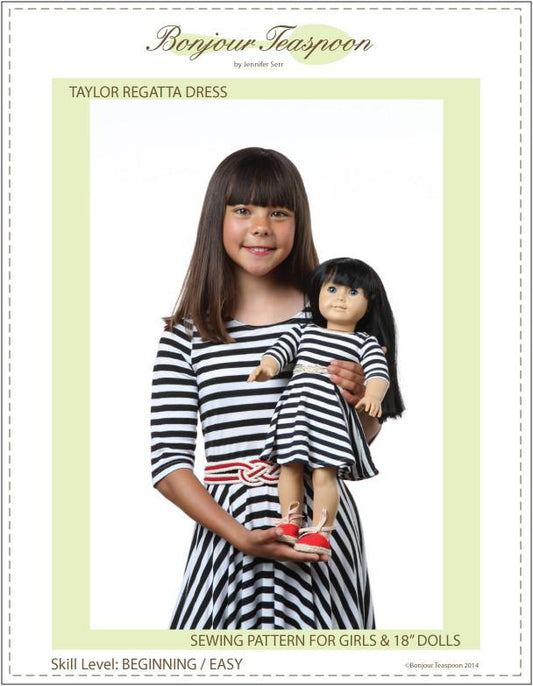 Taylor Regatta Dress for Girls and Dolls Bundle Pattern