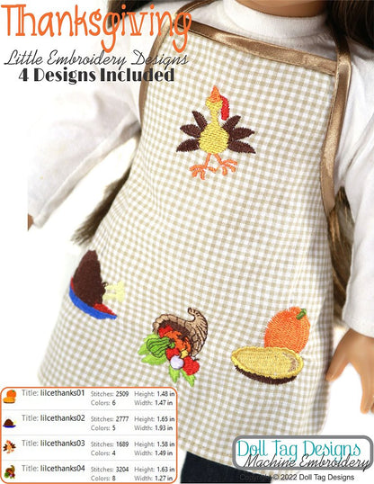Thanksgiving Little Designs for Machine Embroidery