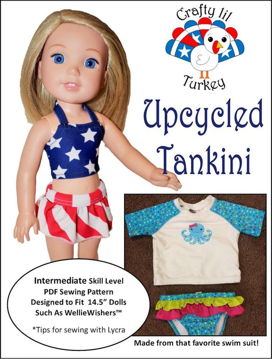 Upcycled Tankini 14.5" Doll Clothes Pattern