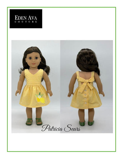 Positano Limoncello Dress 18" Doll Clothes Pattern
