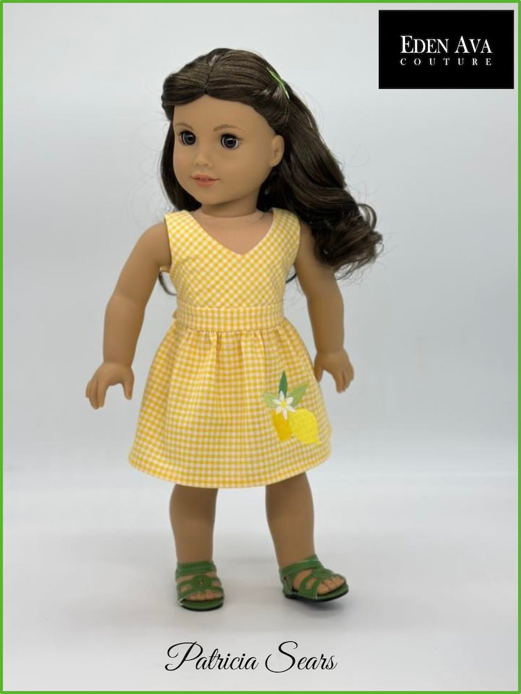 Positano Limoncello Dress 18" Doll Clothes Pattern