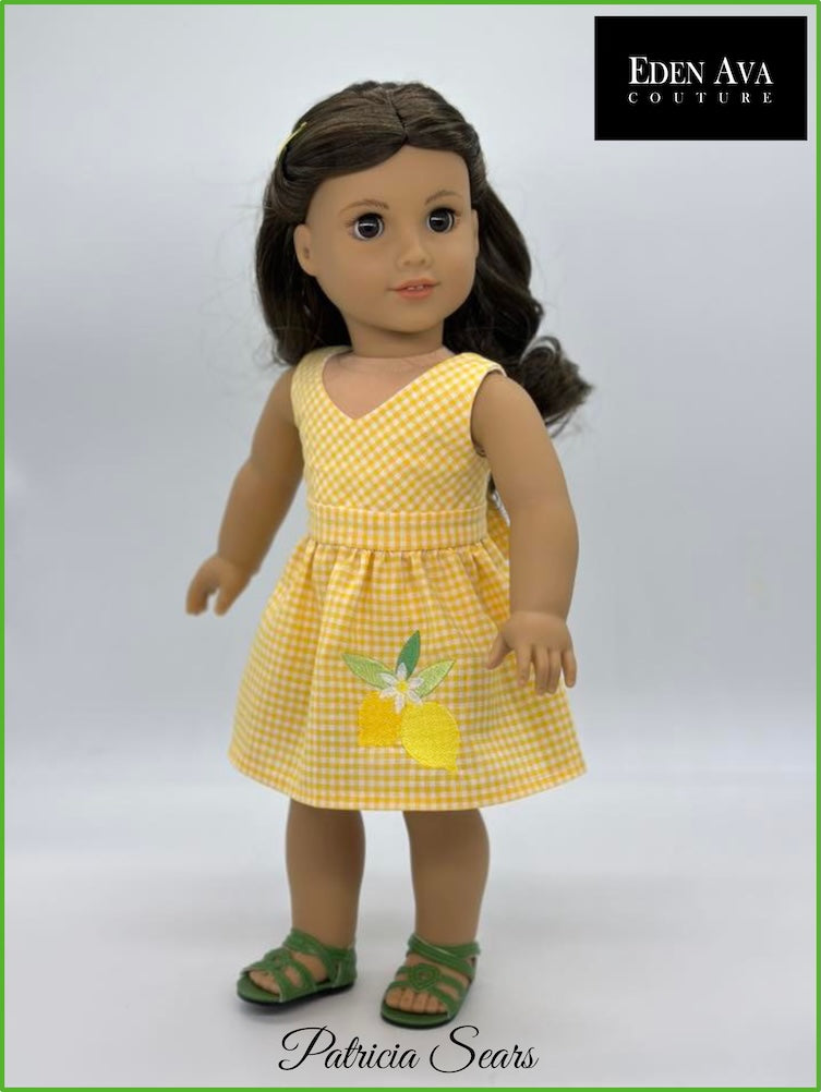 Positano Limoncello Dress 18" Doll Clothes Pattern