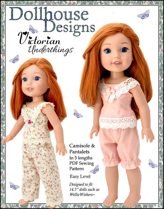 Victorian Underthings 14-14.5" Doll Clothes Pattern