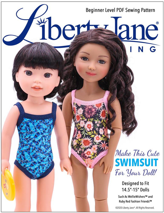 FREE Swimsuit 14.5"-15" Doll Clothes Pattern