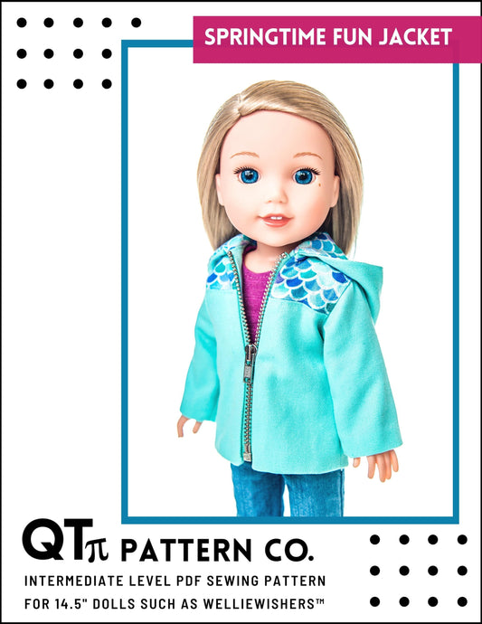 Springtime Fun Jacket 14.5" Doll Clothes Pattern