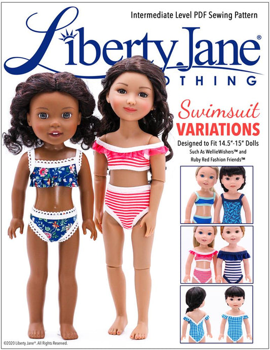 Swimsuit Variations 14.5" -15" Doll Clothes Pattern