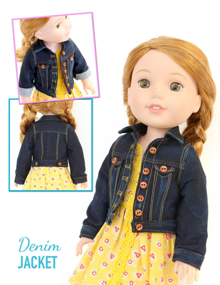 Denim Jacket 14.5" Doll Clothes Pattern
