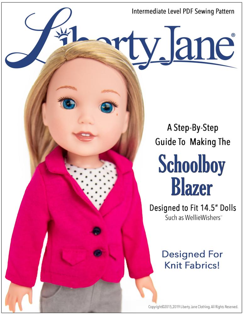Schoolboy Blazer 14.5" Doll Clothes Pattern