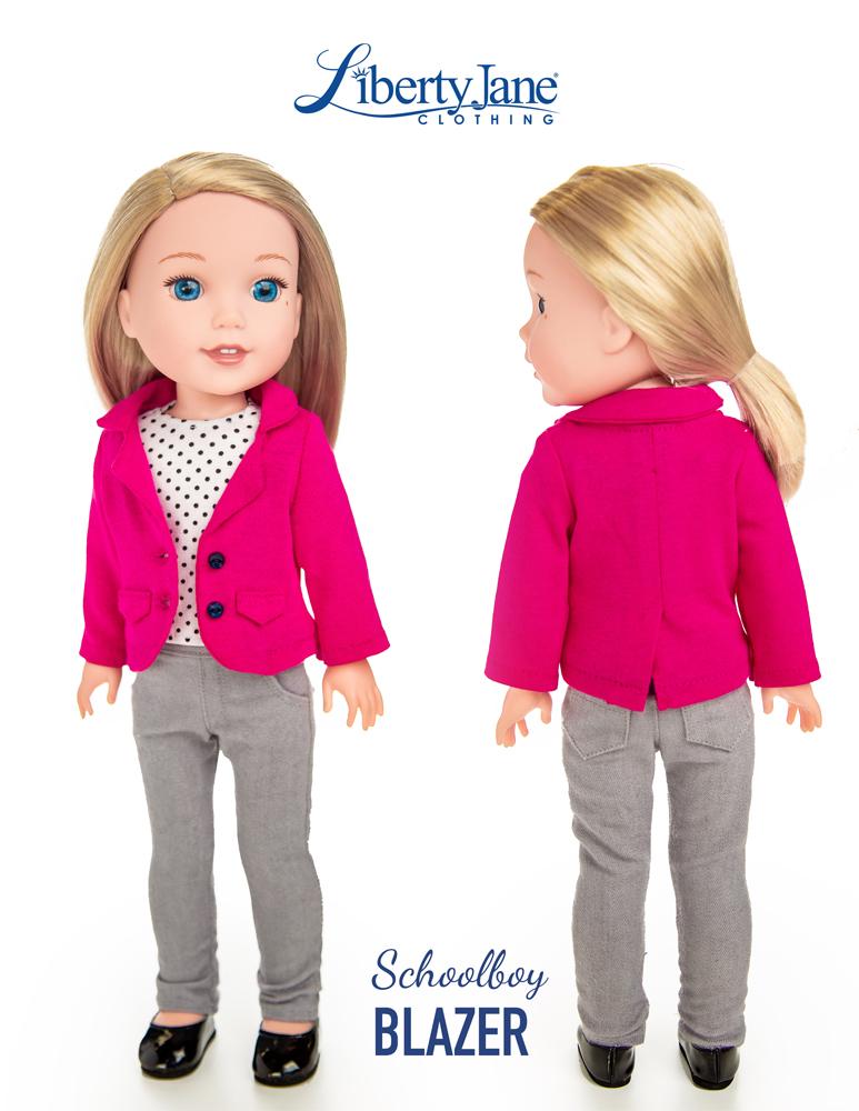 Schoolboy Blazer 14.5" Doll Clothes Pattern