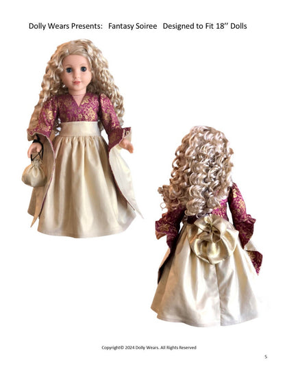 Fantasy Soiree 18" Doll Clothes Pattern